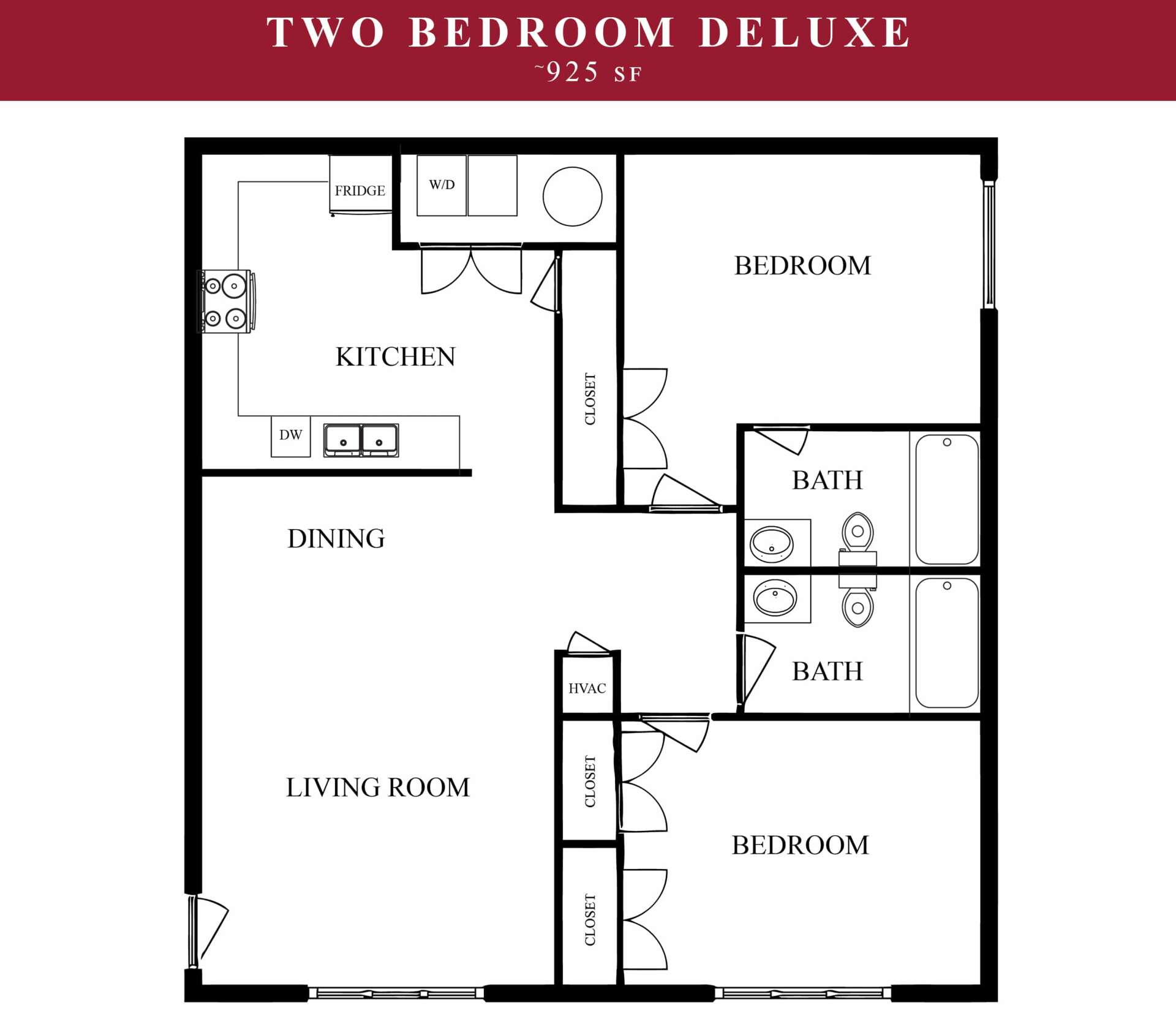 2 Bedroom Deluxe for rent in Tahlequah, OK offering 925 sq. ft of space